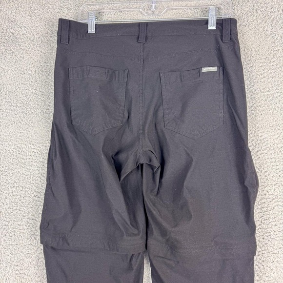 Eddie Bauer Pants Mens 32x33 Black Convertible Tech Hiking Nylon Stretch Outdoor - Picture 6 of 16
